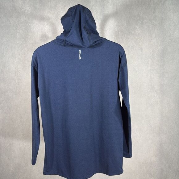 RLX Ralph Lauren Lux Carbon Spring Navy Heather Womens Golf Hoodie - Picture 6 of 7